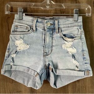 PacSun Light Blue Ripped Jean Shorts